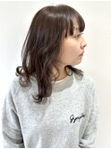 【FOLK】赤みなし透明感グレージュ☆似合わせ外ハネミディアム♪