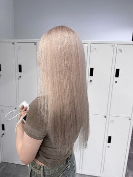 ペレ 栄店(PELE) デザインカラー/レイヤーカット/ウェットヘア/オリーブベージュ