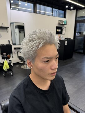 メンズサロンドットリアン(dot. lien) スパイキーショート シルバーホワイト【町田/MEN'S】