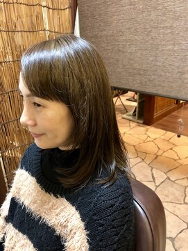 睡蓮 平井店 5歳若返る、髪と地肌にやさしいケアカラー[髪質改善/白髪染め]