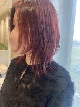 サロンアオ(salon ao) salon ao リアルスタイル　クリアピンクカラー