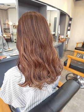 オト(oto) ふんわり揺れて、気取らず可愛いオレンジベージュ/ブリーチ