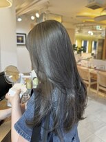 ビーチ(BEACH) ミントグレージュ透明感カラーレイヤーカット