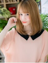 カバーヘア イヴ 戸頭店(COVER HAIR EVE)&nbsp;ハイトーンカラー姫カットレイヤーセミディh4戸頭10代20代30代