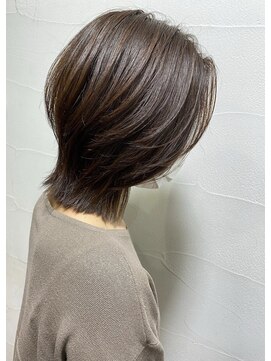 ヘアカラー専門店fit color 平井店【フィットカラー】オーガニックカラー/白髪染め ダークアッシュ/似合わせカット/ミディアムレイヤーカット[平井]