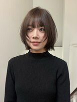 サンク 原宿 表参道(cinq)&nbsp;ハッシュボブレイヤーボブ韓国顔周りレイヤーヘーゼルベージュ