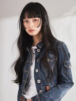 ピークアブー 銀座中央通り(PEEK-A-BOO)&nbsp;＊ロングヘアサイドバング黒髪