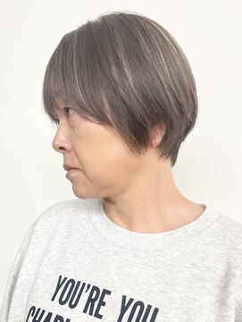 モリオフロムロンドン 松戸店(Morio from London) 【松戸 松田】大人ショートハイライトカラーグレー
