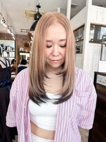 ヘアーループレル(Hair ruup Rell design works)&nbsp;白髪ぼかしアンブレラカラー×ミルクティーベージュ