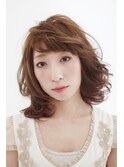 <aivee>クールフェミニン☆ふわミディ☆くせ毛風パーマ