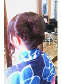 ★hair&makeR★編み込みとリボンのアップ