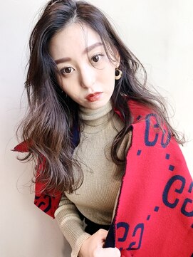 アルバム 銀座(ALBUM GINZA) フェミニンレイヤー_ウェーブパーマフォギーベージュ_76771