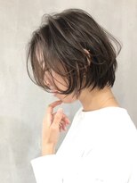 アルバム 新宿(ALBUM SHINJUKU)&nbsp;エアリーグラボブショート_オリーブカラー_ba249154