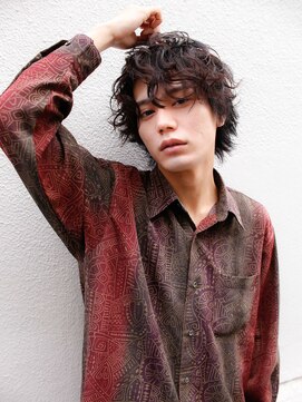 アンディ 御堂筋なんば店(ANDY) 外国人風パーマウルフ　byタケシ　【ANDY】