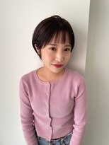 ガリカ 博多(Gallica)&nbsp;【石河安奈】ぱっつん前髪/大人かわいいミニボブ/ピンクブラウン