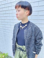 フェンヘアーアイス 中目黒(Fen.hair ici)&nbsp;20代30代40代前大人刈り上げボブインナーカラーオレンジ