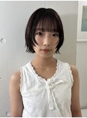 顔まわりレイヤーボブウルフ