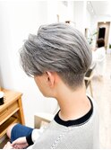 【メンズ★大名】ブリーチ×ハイトーンカラー×グレージュ×眉毛