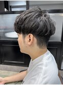マッシュショート ワンカール ニュアンスパーマ