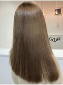 山梨甲府美容室ブリーチツヤ感ミルクティカラー