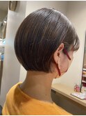 丸みショートボブ　