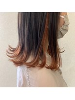 アグラントープ(a Gland taupe)&nbsp;インナーオレンジ◇外はねボブ