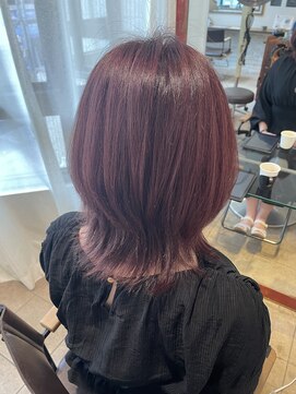 ネオリーブカップ 町田店(Neolive capu) レイヤーカット＊ピンクカラー