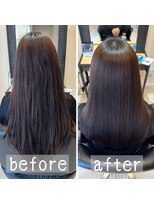 グロス(gloss)&nbsp;【箕面豊中池田】髪質改善縮毛矯正ビフォーアフター