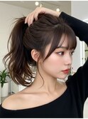 美髪/ワイドバング/レイヤーカット/くすみベージュ/新小岩駅