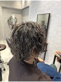 細めハイライト×ミディアムツイスパ
