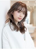 韓国レイヤー顔周りカット透明感カラー髪質改善艶髪シースルー