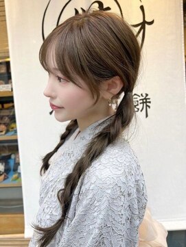 髪質改善＊斜め前髪ニュアンスヘアセット＊美髪【Zina渋谷本店】