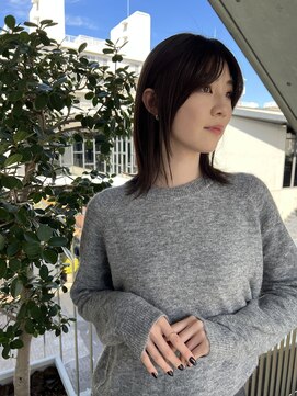 20代30代ボブ/ミディアムレイヤー／グレージュ/透明感/天神/大名