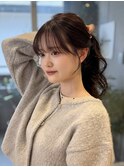 【ミディアム】結んでも可愛い顔まわり