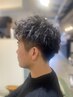 カット+無造作パーマスタイル