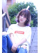 ヘアサロンエム 渋谷店(HAIR SALON M)&nbsp;シースルーバングがかわいい！ハイトーンくびれミディ