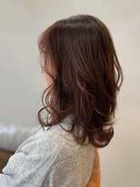 ヘアーシー(HAIR C,) 人気No.1ミディ　ふわっとエアリーなカールが可愛いブロンジュ