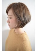 大人クールショートボブ×イルミナフォギーベージュ♪
