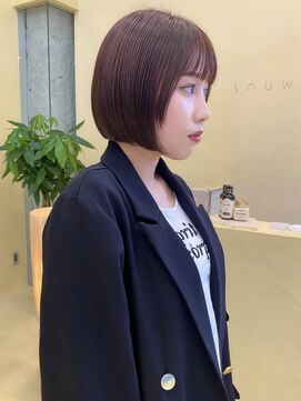 スニュウ(snuw) 平行ボブ／暖色カラー／ピンクカラー