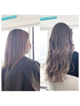 クラン ヘアーアンドスタジオ(CLAN hair & studio) ハイトーンカラープルエクステブリーチミルクティーベージュ