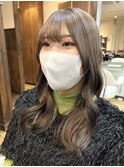 モーブブラウン　ベージュ　ブリーチ履歴有り