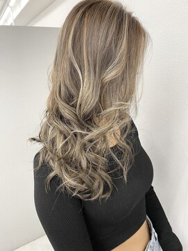 アオアクア バイ グルグル 小岩店(ao akua by GULGUL) グレーベージュ シナモンベージュ×ハイライトカラー 小岩