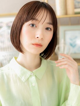 カバーヘア ブリス 大宮西口(COVER HAIR bliss) グレージュアッシュ前下がり切りっぱなしボブa大宮20代30代40代