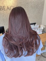 ビーチ(BEACH)&nbsp;ピンクベージュブリーチなしカラーナチュラルレイヤー