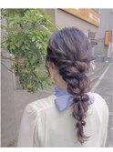 リボンアレンジヘア／パーティースタイル