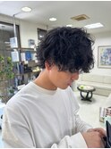 メンズマッシュウルフパーマ