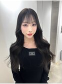 韓国ヘア/ワンホン/中韓mix/くびれヘア/顔周りレイヤー/黒髪