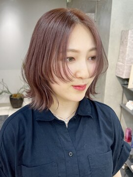 ヴェイン 渋谷(vain) ピンクグレージュ/ボブレイヤー/顔まわりレイヤー