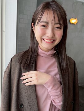 ロア ヘアーコーディネート 四条烏丸店(LoRE hair coordinate) 前髪ショートミディアムヘアデジタルパーマチェリーブラウン