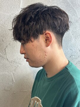 ニアウ 高崎店(Niau) メンズマッシュソフトツイストパーマメンズパーマ群馬高崎眉毛